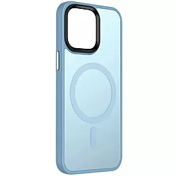 Чехол Epik Metal Buttons with MagSafe Colorful для Apple iPhone 14 Blue
