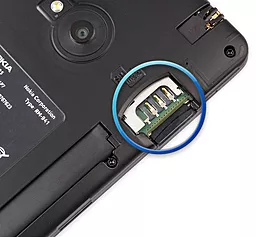 Замена слота Sim-карты Nokia 610 Lumia