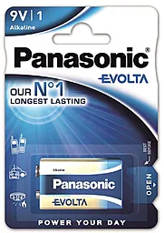 Батарейка Panasonic 6LR61 (крона) Evolta 1шт (6LR61EGE/1BP)