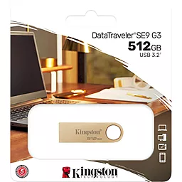 Флешка Kingston 512 GB DataTraveler SE9 Gen 3 Gold (DTSE9G3/512GB) - миниатюра 3