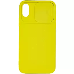 Чехол Epik Camshield Square Apple iPhone XS Max Yellow - миниатюра 2