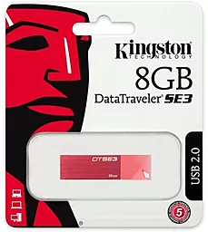 Флешка Kingston DTSE3 8GB (KC-U688G-4C1R) Red - мініатюра 3
