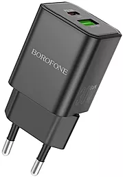 Мережевий зарядний пристрій Borofone BN14 30w PD/QC3.0 USB-C/USB-A ports home charger black
