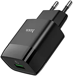 Сетевое зарядное устройство с быстрой зарядкой Hoco C72Q Glorious 18w USB-A + micro USB сable black - миниатюра 6