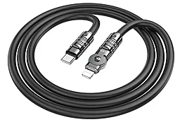 Кабель USB PD Hoco U118 27w 3a 1.2m USB Type-C - Lightning cable black - миниатюра 3