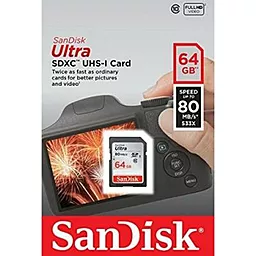 Карта памяти SanDisk SDXC 64GB Ultra Class 10 UHS-I (SDSDUNC-064G-GN6IN) - миниатюра 4