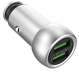 Автомобільний зарядний пристрій LDNio Car Charger C401 3.6A 2 USB Silver - мініатюра 2