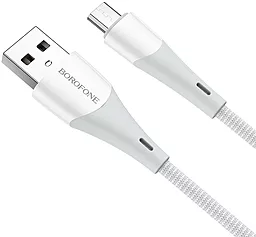 Кабель USB Borofone BX60 2.4A micro USB Cable White - миниатюра 3