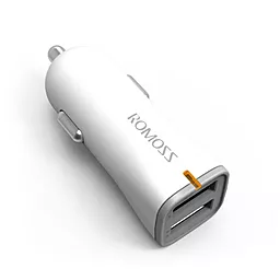 Автомобільний зарядний пристрій Romoss Ranger 17 Dual USB 2.4A / 1.0А + Micro USB Cable White - мініатюра 3