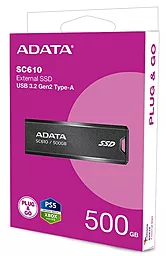 SSD Накопитель ADATA SD610 500GB USB3.2 Gen2 Black (SC610-500G-CBK/RD) - миниатюра 11