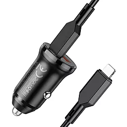 Автомобильное зарядное устройство Borofone BZ18A PD20W QC3.0 + USB Type-C - Lightning Cable Black - миниатюра 2