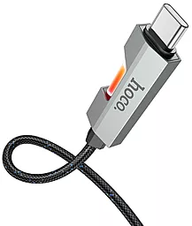 Кабель USB Hoco U123 Regent colorful charging 18w 3a 1.2m USB Type-C cable  black - миниатюра 2
