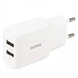 Сетевое зарядное устройство Remax RP-U22 2.4a 2xUSB-A ports charger White