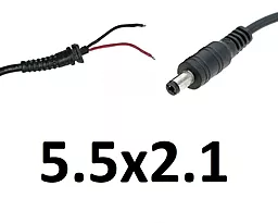 Кабель для блока питания ноутбука 2 pin 5.5x2.1 до 10a T-образный (cDC-5521T-(10))