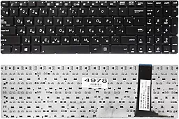 Клавиатура для ноутбука Asus N56 N56V N76 N76V N550 N750 Q550 R501 R750 без рамки, прямой Enter, 9Z.N8BSU.101 черная