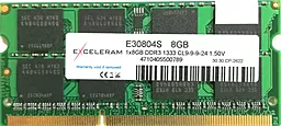 Оперативна пам'ять для ноутбука Exceleram SoDIMM DDR3 8GB 1333 MHz (E30804S)