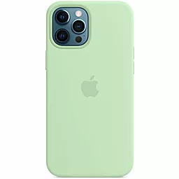 Чохол Apple Silicone Case Full with MagSafe and SplashScreen для Apple iPhone 12 Pro Max  Pistachio