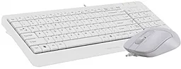 Комплект (клавиатура+мышка) A4Tech USB (F1512) White - миниатюра 3
