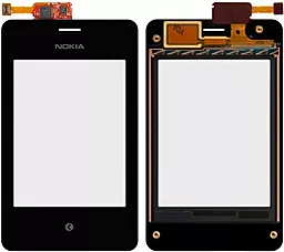 Сенсор (тачскрин) Nokia Asha 502 Dual Sim with frame Black