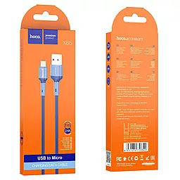 Кабель USB Hoco X65 micro USB Cable Blue - миниатюра 6