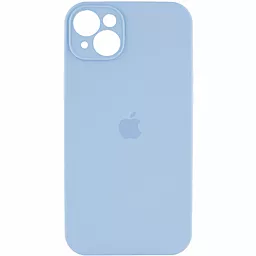 Чехол Silicone Case Full Camera для Apple iPhone 15 Mist Blue