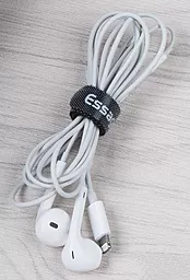 Органайзер для кабелей Essager Cable Organizer Earphone Cord Management Holder Clip 10 шт Black (EXD-KBB01) - миниатюра 6