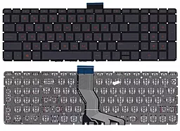 Клавиатура для ноутбука HP Pavilion 15-ab с красной подсветкой  Black