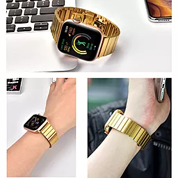 Змінний ремінець для розумного годинника W25 Steel Band для Apple Watch 42/44/45/49mm Gold (WH5237-GD) - мініатюра 2