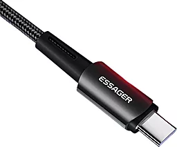 Кабель USB Essager Sunset 66w 6a USB Type-C cable black (EXCT-CG01) - миниатюра 4