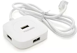 USB хаб VEGGIEG 4-in-1 white (V-U2408) - миниатюра 1
