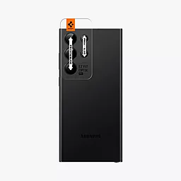 Защитное стекло Spigen на камеру для Samsung Galaxy S23 Ultra - EZ Fit Optik Pro (2шт) Black (AGL05950) - миниатюра 2
