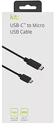 USB Кабель Kit Type-C to Micro USB Cable GEN 2 Black (CMUSBDAT) - мініатюра 2