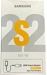 Сетевое зарядное устройство Samsung S22-5G 35W USB-A+C 2.5A White HC - миниатюра 3