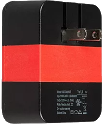 Мережевий зарядний пристрій TYLT Wall Travel Charger 4,2A Dual USB Port Black-Red (USBTC42RD-EUK) - мініатюра 2
