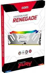 Оперативная память Kingston Fury 32 GB DDR5 6000 MHz Renegade RGB White/Silver (KF560C32RWA-32) - миниатюра 4