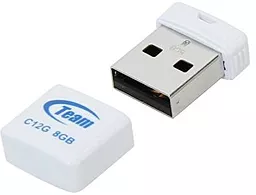 Флешка Team 8GB C12G USB 2.0 (TC12G8GW01) White - миниатюра 2