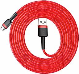 Кабель USB Baseus Cafule 3M micro USB Cable Black/Red (CAMKLF-H91) - миниатюра 4