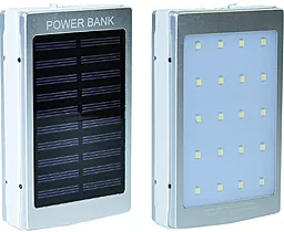 Повербанк MANGO Solar+LED 2USB 10000 mAh Silver