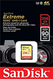 Карта памяти SanDisk SDXC 256GB Extreme Class 10 UHS-I U3 (SDSDXNF-256G-GNCIN) - миниатюра 2