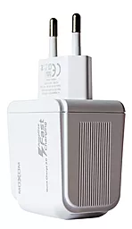 Сетевое зарядное устройство с быстрой зарядкой MOXOM KH-67Y QC3.0 + USB Type-C Cable White - миниатюра 4