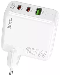 Сетевое зарядное устройство Hoco C115A 65W PD/QC GaN 2xUSB-C-A White