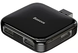 USB хаб Baseus Fully Folded Portable USB-A - 4xUSB 2.0 Black (CAHUB-CW01)