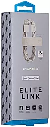 USB Кабель Momax Elit Link Lightning Cable 2.4A 2m Silver (DL3S) - мініатюра 8
