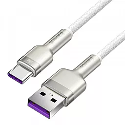 Кабель USB Baseus Cafule Metal 66w 6a 2m USB Type-C cable  white (CAKF000202) - миниатюра 2