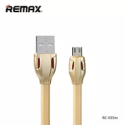 Кабель USB Remax Cobra micro USB Cable Gold (RC035m / RC-035m) - миниатюра 2