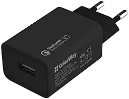 Сетевое зарядное устройство с быстрой зарядкой ColorWay 3A QC3.0 + Lightning Cable Black (CW-CHS013QCL-BK) - миниатюра 2
