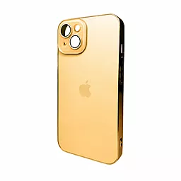 Чехол AG Glass Sapphire Frame MagSafe Logo for Apple iPhone 13 Gold