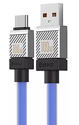Кабель USB Baseus CoolPlay Series 100w 5a USB Type-C сable blue (CAKW000603) - миниатюра 2