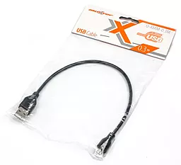 USB Кабель Maxxter 0.3M micro USB Cable Black (U-AMM-0.3M) - мініатюра 2