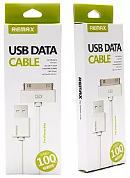 Кабель USB Remax Quick&Fast 30 pin Dock Cable White (IP4) - миниатюра 5
